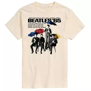 Мужская футболка с рисунком The Beatles 65 Umbrellas Licensed Character, бежевый