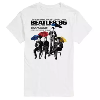 Мужская футболка с рисунком The Beatles 65 Umbrellas Licensed Character, белый