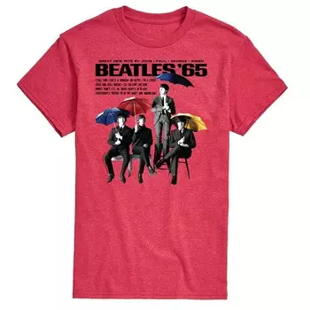 Мужская футболка с рисунком The Beatles 65 Umbrellas Licensed Character, красный