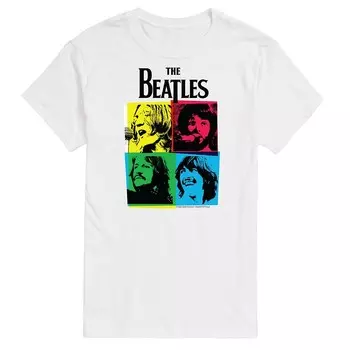 Мужская футболка с рисунком The Beatles Licensed Character, белый