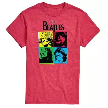 Мужская футболка с рисунком The Beatles Licensed Character, красный