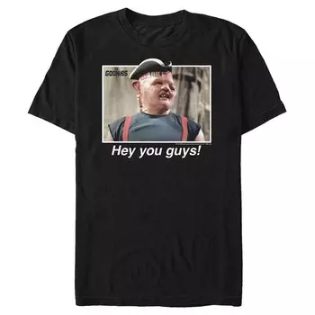 Мужская футболка с рисунком The Goonies Sloth Hey You Guys Licensed Character, черный