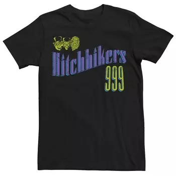 Мужская футболка с рисунком The Haunted Mansion Hitchhickers 999 Ghosts Licensed Character, черный
