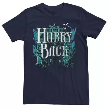 Мужская футболка с рисунком The Haunted Mansion Hurry Back Licensed Character, темно-синий