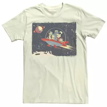 Мужская футболка с рисунком The Jetsons Vintage Scene Licensed Character, цвет Natural