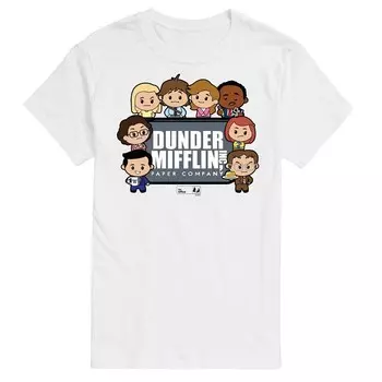 Мужская футболка с рисунком The Office Dunder Mifflin Licensed Character, белый