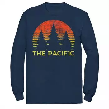 Мужская футболка с рисунком The Pacific Trees Sunset Circle Licensed Character