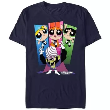 Мужская футболка с рисунком The Powerpuff Girls Mojo Jojo Licensed Character, темно-синий