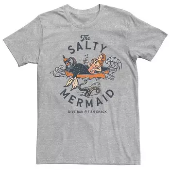 Мужская футболка с рисунком The Salty Mermaid Dive Bar & Fish Shack Licensed Character, цвет Athletic Heather