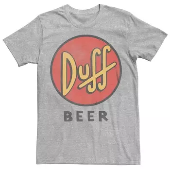 Мужская футболка с рисунком The Simpsons Beer Duff Licensed Character, цвет Athletic Heather