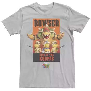 Мужская футболка с рисунком The Super Mario Bros. Bowser's Koopas Ready To Fight Licensed Character