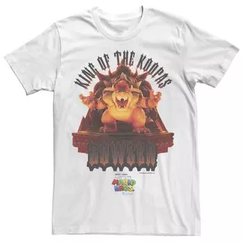Мужская футболка с рисунком The Super Mario Bros. Movie All Hail Bowser Licensed Character
