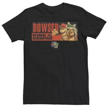 Мужская футболка с рисунком The Super Mario Bros. Movie Bowser King of Koopas Licensed Character