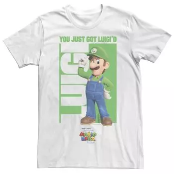 Мужская футболка с рисунком The Super Mario Bros. Movie You Got Luigi'd Licensed Character