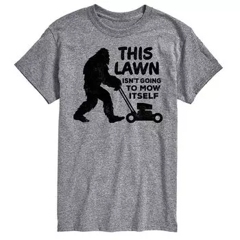Мужская футболка с рисунком This Lawn Sasquatch Licensed Character, серый