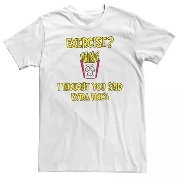 Мужская футболка с рисунком «Though You Said Extra Fries» Licensed Character