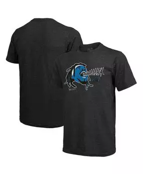 Мужская футболка с рисунком threads cam newton black carolina panthers tri-blend player Majestic, черный