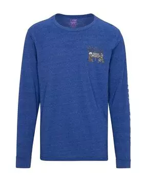 Мужская футболка с рисунком Tiki Bar и длинными рукавами Psycho Tuna, синий