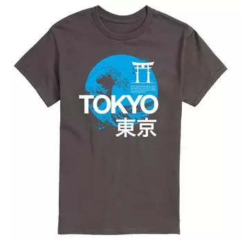 Мужская футболка с рисунком Токио Licensed Character, цвет Charcoal