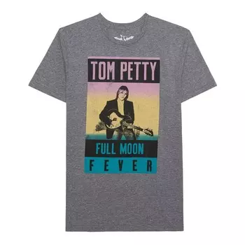 Мужская футболка с рисунком Tom Petty Full Moon Fever Licensed Character, цвет Graphite Heather