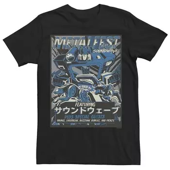 Мужская футболка с рисунком Transformers Metal Fest Licensed Character, черный