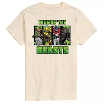 Мужская футболка с рисунком Transformers Rise Of The Beasts Licensed Character, бежевый