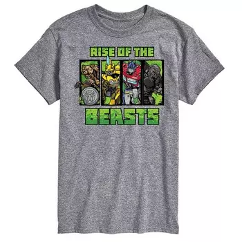 Мужская футболка с рисунком Transformers Rise Of The Beasts Licensed Character, серый