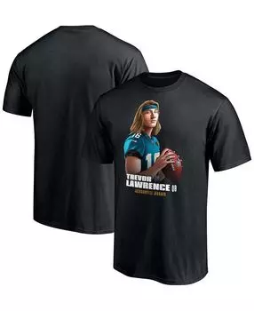Мужская футболка с рисунком trevor lawrence black jacksonville jaguars player Fanatics, черный