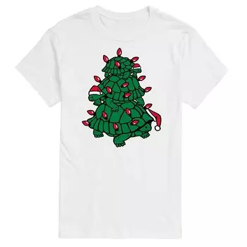 Мужская футболка с рисунком Turtle Tree Stack Licensed Character, белый