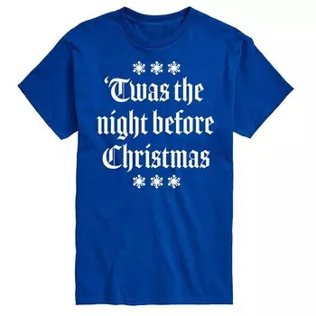 Мужская футболка с рисунком Twas The Night Before Christmas Licensed Character, синий