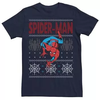 Мужская футболка с рисунком «Ugly Sweater Marvel Spider-Man» Licensed Character