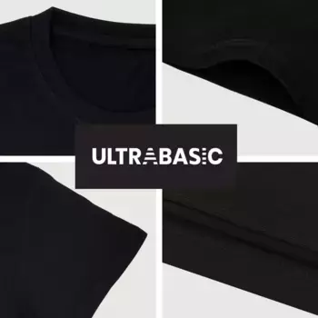 Мужская футболка с рисунком ULTRABASIC, черный