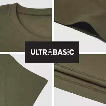 Мужская футболка с рисунком ULTRABASIC, оливковый