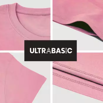 Мужская футболка с рисунком ULTRABASIC, темно-розовый