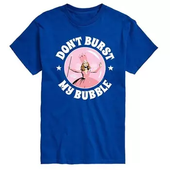 Мужская футболка с рисунком «Волшебник страны Оз» Don't Burst My Bubble Licensed Character, синий