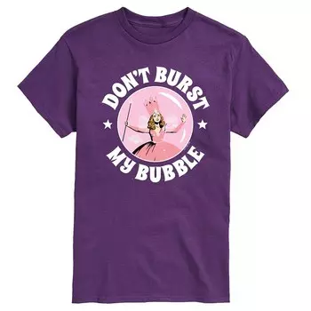 Мужская футболка с рисунком «Волшебник страны Оз» Don't Burst My Bubble Licensed Character, фиолетовый