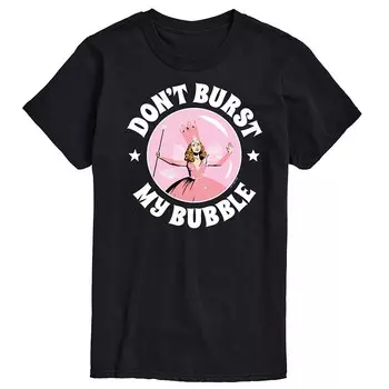 Мужская футболка с рисунком «Волшебник страны Оз» Don't Burst My Bubble Licensed Character, черный