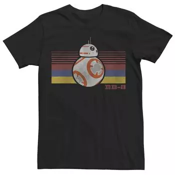 Мужская футболка с рисунком в полоску в стиле ретро BB-8 Star Wars