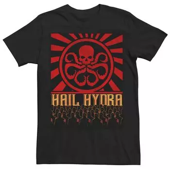 Мужская футболка с рисунком в стиле ретро комиксов Marvel Hail Hydra Licensed Character