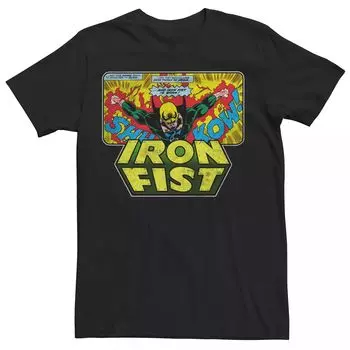Мужская футболка с рисунком в стиле ретро Marvel Iron Fist Licensed Character