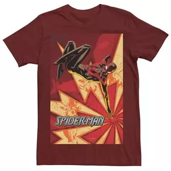 Мужская футболка с рисунком в стиле ретро с изображением Человека-паука Marvel Licensed Character