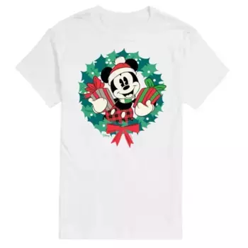 Мужская футболка с рисунком венка Микки Мауса Disney, белый