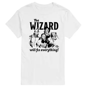 Мужская футболка с рисунком Wizard Of Oz Wizard Will Fix Everything Licensed Character, белый