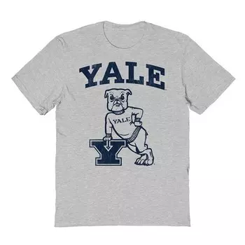 Мужская футболка с рисунком Yale Bulldog Licensed Character, цвет Sport Grey