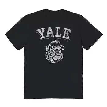 Мужская футболка с рисунком Yale Bulldog Licensed Character, черный