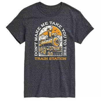 Мужская футболка с рисунком Yellowstone Take You Train Station, цвет Heather Charcoal