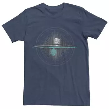 Мужская футболка с рисунком Yin Yang Tree Of Life Soundwave Licensed Character, цвет Navy Heather
