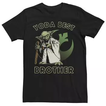 Мужская футболка с рисунком Yoda Best Brother Star Wars Licensed Character