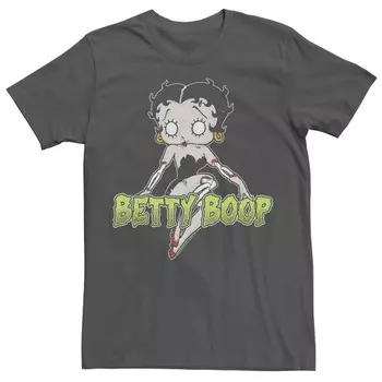 Мужская футболка с рисунком зомби Betty Boop Halloween Licensed Character, цвет Charcoal