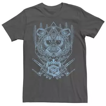 Мужская футболка с рисунком «Звездные войны» Angular Ewok Licensed Character